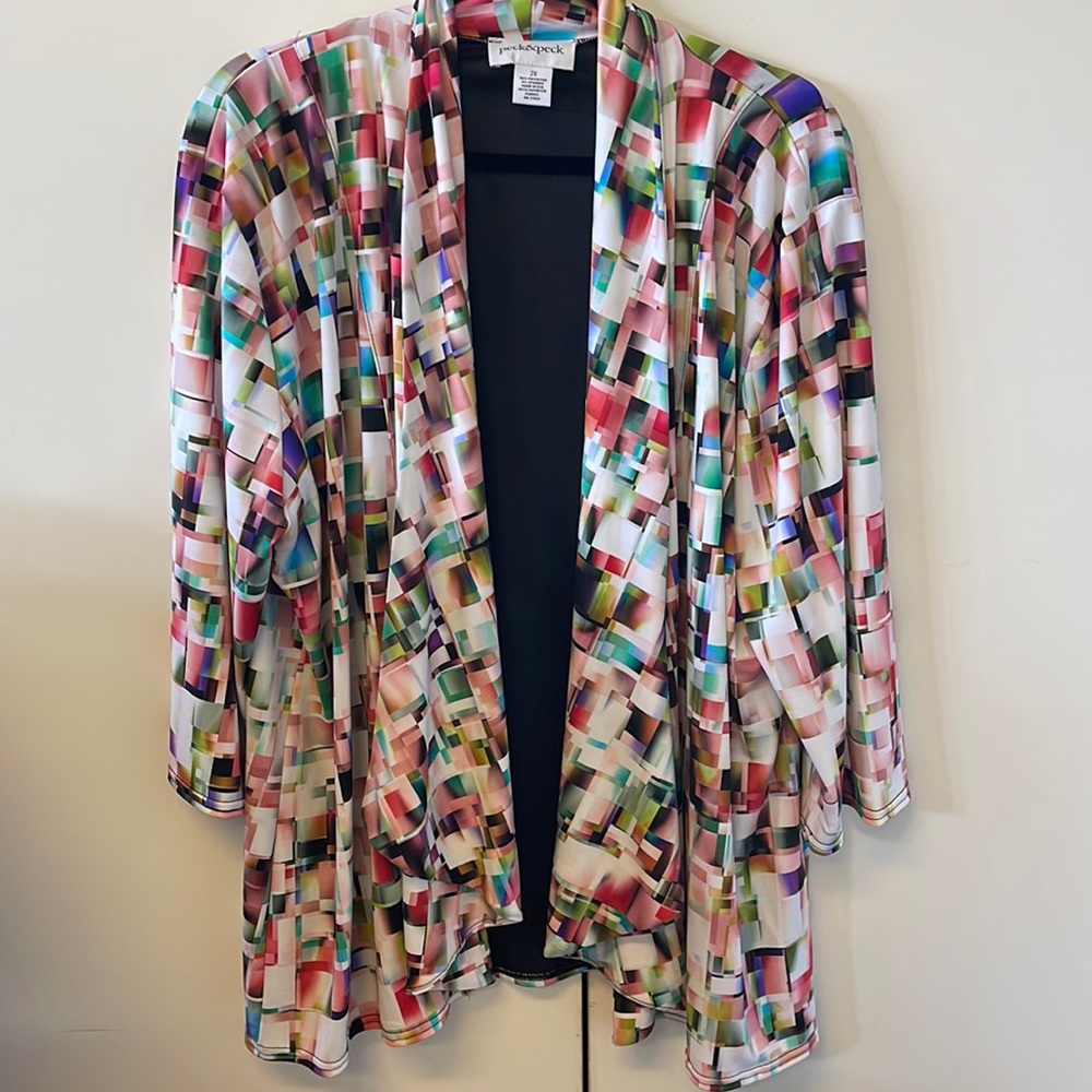 Peck & Peck Multicolor Abstract Jacket